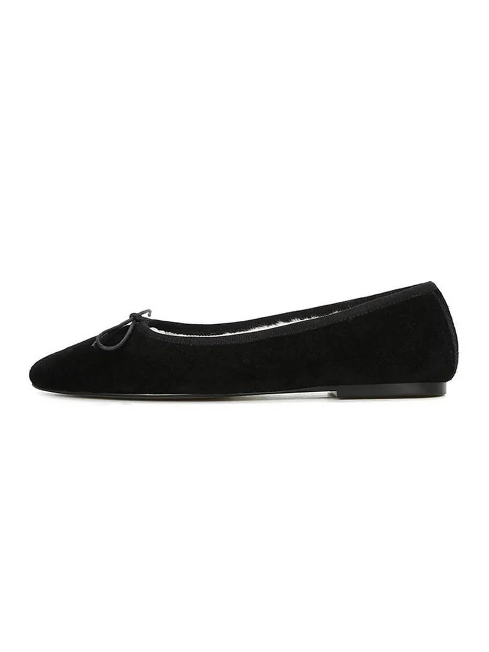 Suede Bow Ballet Shoe V57618
