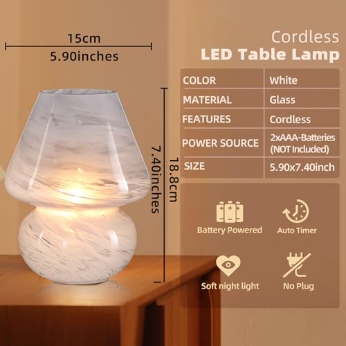 Mushroom Table Lamp with LED Bulb M507