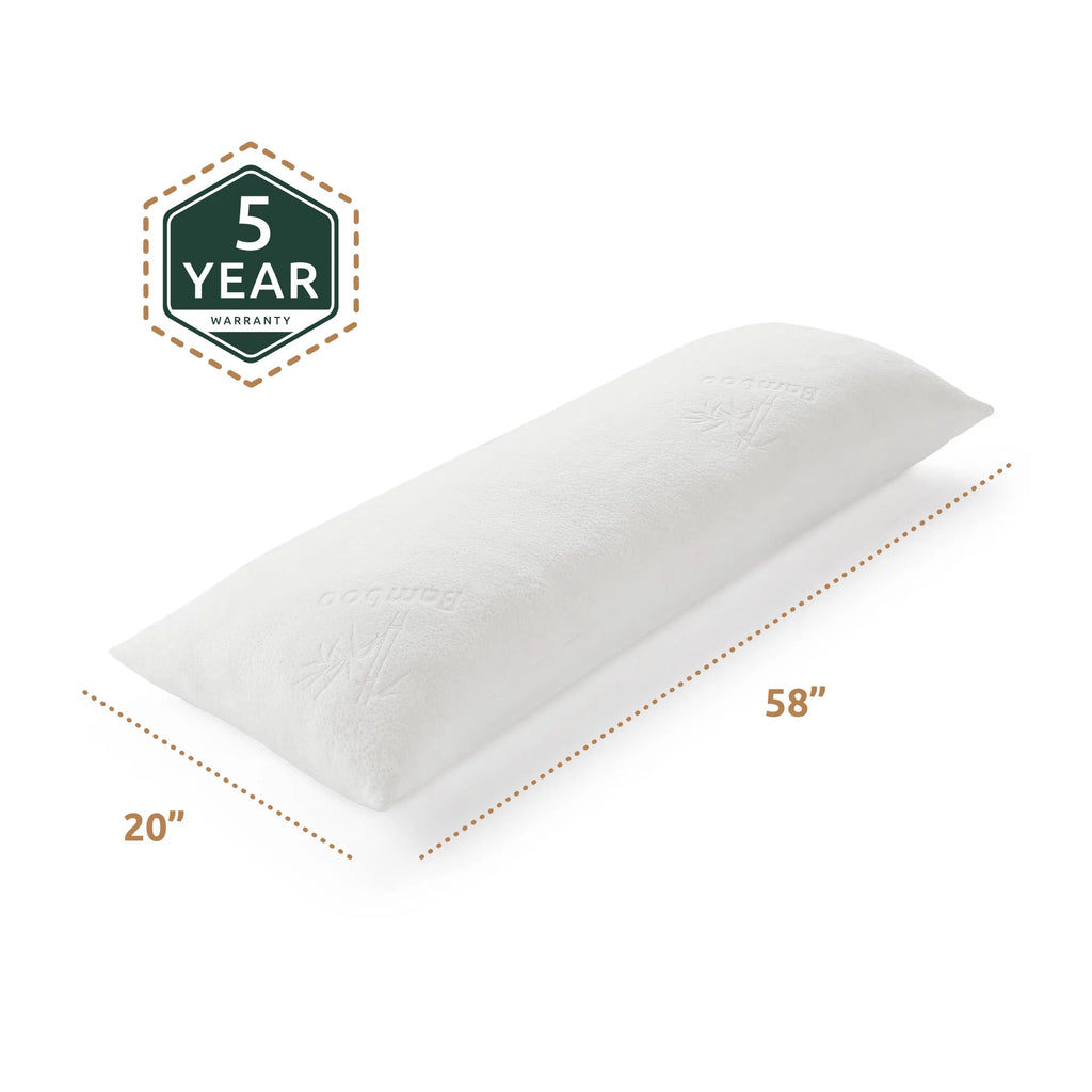 Shredded Memory Foam Body Pillow, Extra Large, White A602