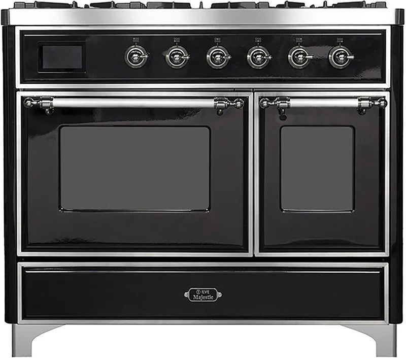 Glossy Black Dual Fuel Natural Gas Range O14598