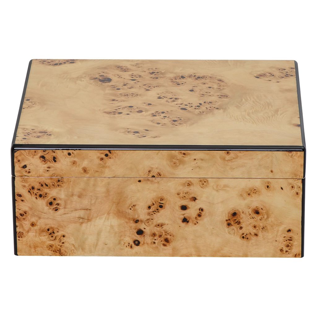 Desktop Cigar Humidor with Hygrometer and Humidifier, Spanish Cedar Lined R946
