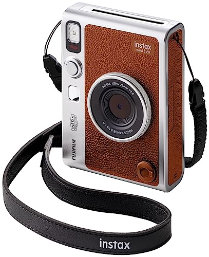 Brown Instant Camera with Instant Film, 32GB microSD and Camera Case R29623