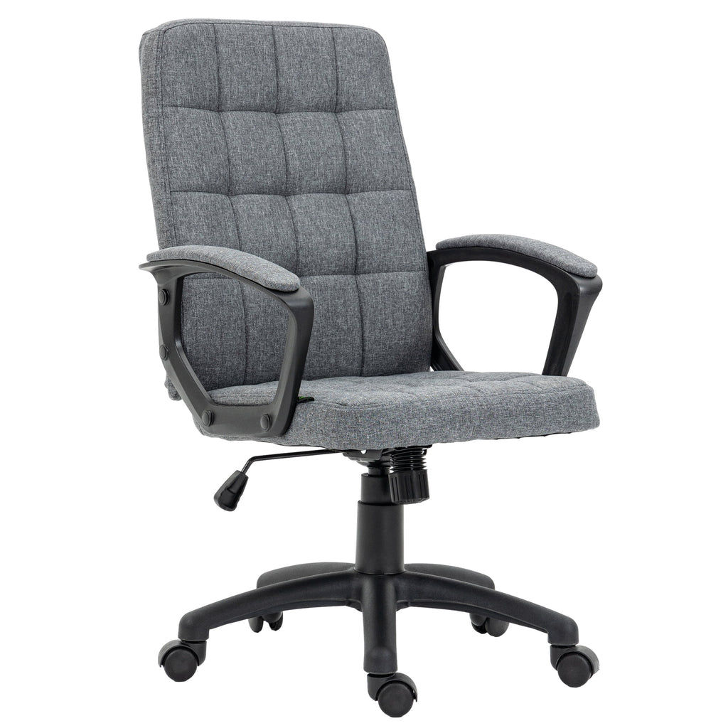 Gray Fluffy Home Office Chair with Adjustable Height Y947