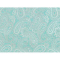 Silver Paisley Teal Gift Wrap D68618