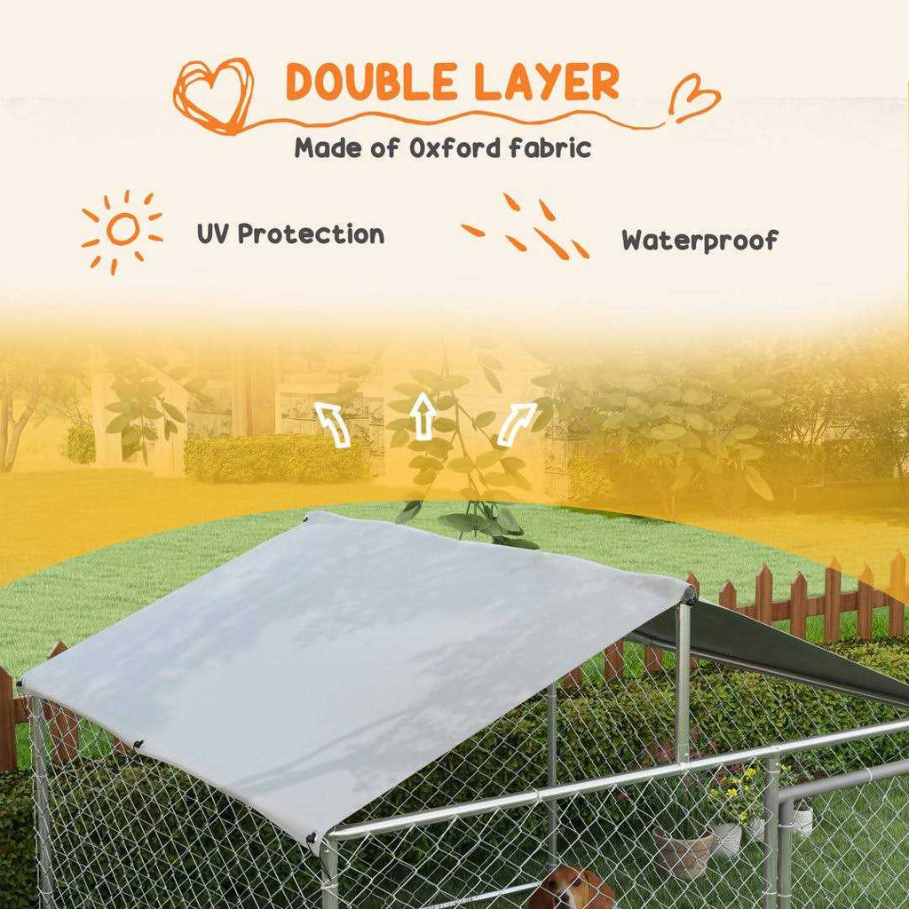 Outdoor Dog Kennel with Waterproof UV Resistant Roof O766