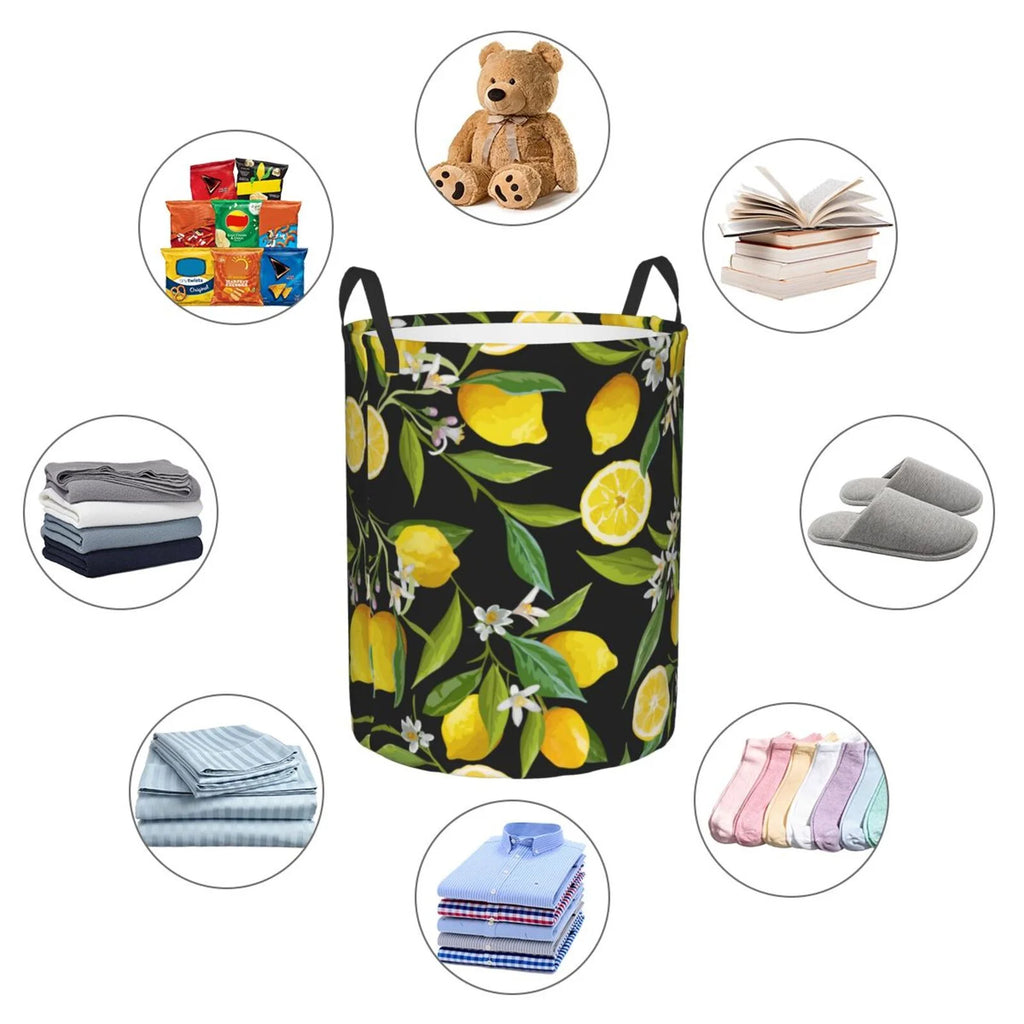 Round Laundry Hamper with Handles V217