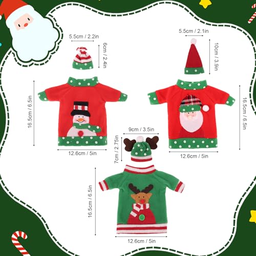 Knit Christmas Wine Bottle Covers V31057