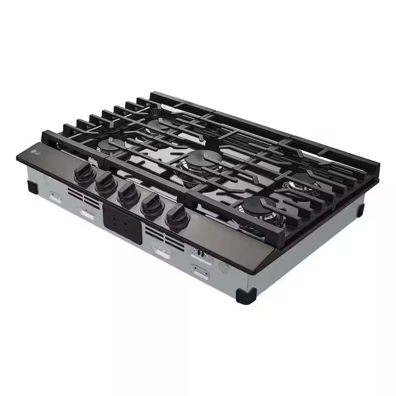 Black Stainless Steel 5 Burner Gas Cooktop Z634627