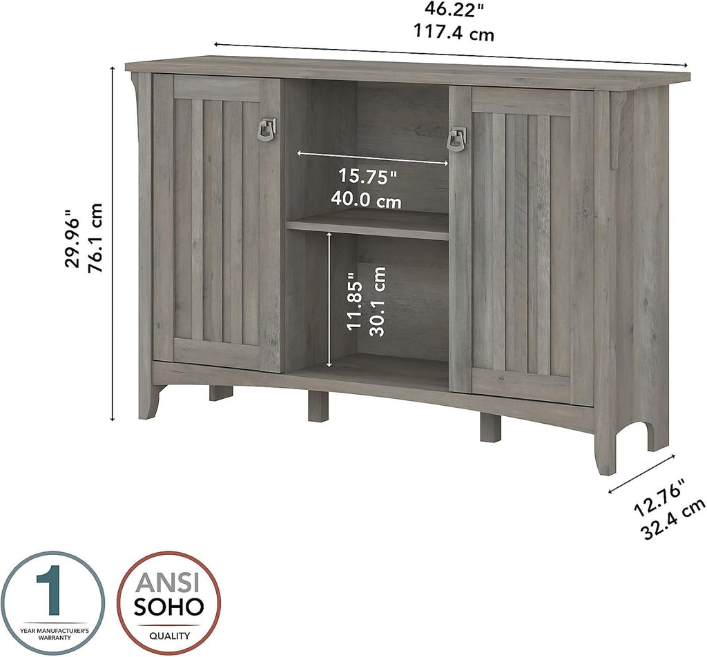 Driftwood Gray Accent Storage Cabinet with Doors S8808