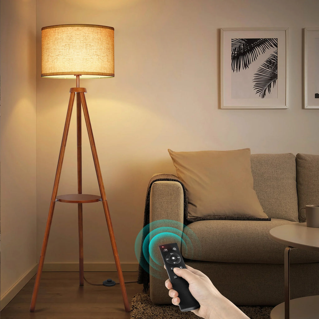 63" Tripod Floor Lamp with Shelves P606