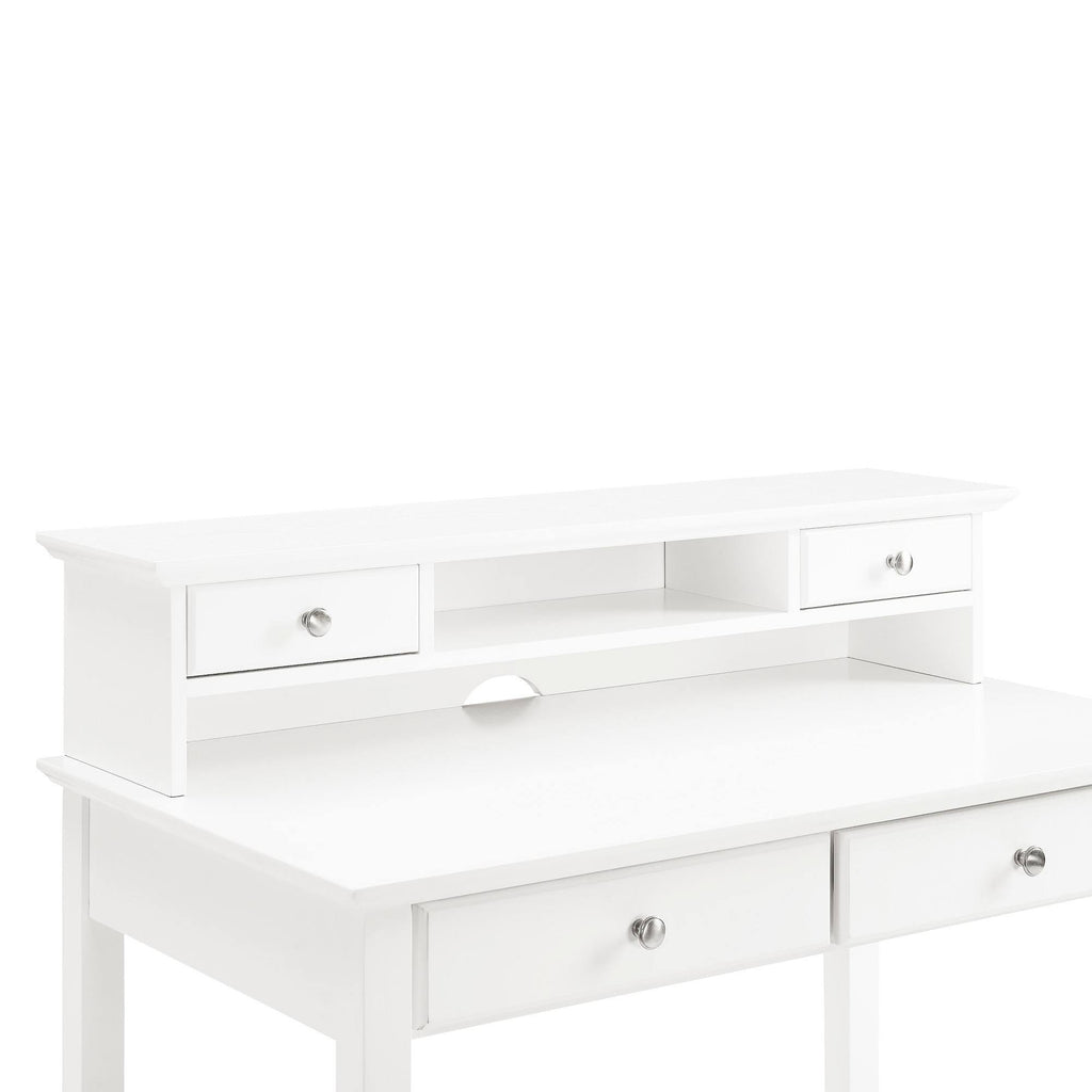 White Writing Desk with Hutch U647