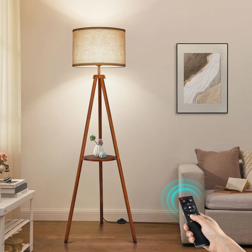 63" Tripod Floor Lamp with Shelves P606