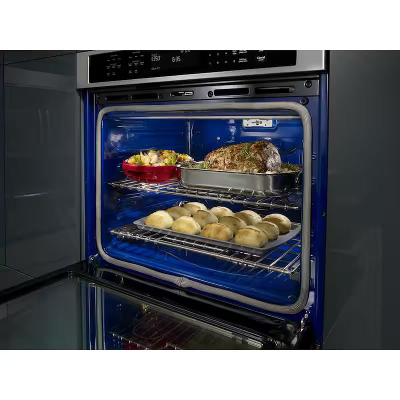 27 in. Double Electric Wall Oven Self-Cleaning with Convection in Stainless Steel B563