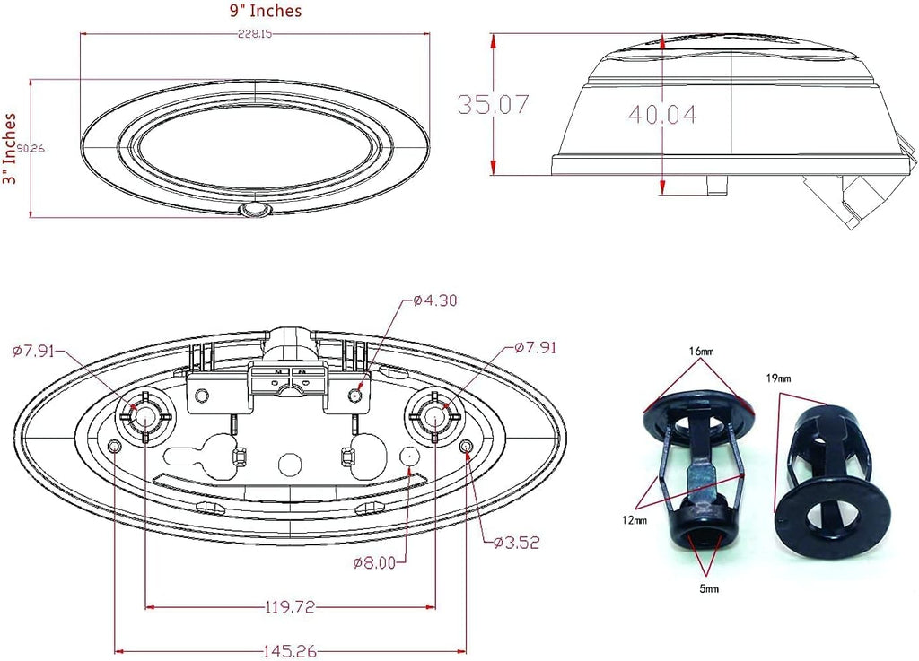 Replacement Emblem Reverse Backup Camera M3357