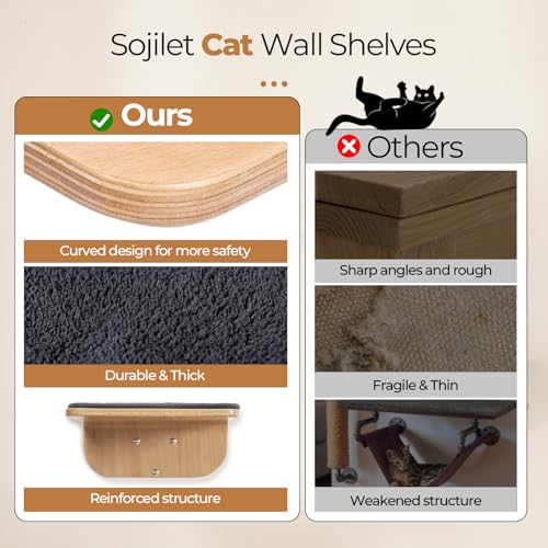 Cat Wall Shelves and Perch with Scratching Cushion T58285