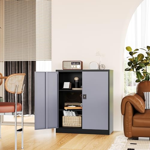 White Metal Rolling Storage Cabinet V63249