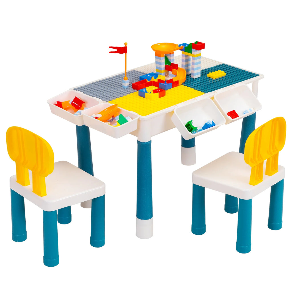 Toddler Table and Chairs Set with 2 Chairs U20851