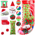 11 Pcs Christmas Catnip Cat Toy Gift Set with Santa Snowman Plush Balls Crinkle Mice K341