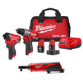12-Volt Li-Ion Brushless Cordless Hammer Drill and Impact Driver Combo Kit with 3/8 in. Ratchet Z98160