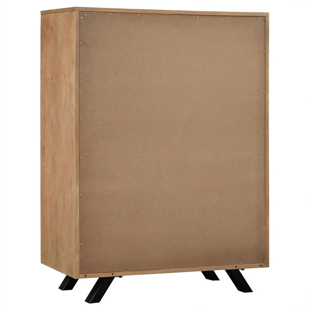 Light Honey Brown 5-drawer Rectangular Chest J731