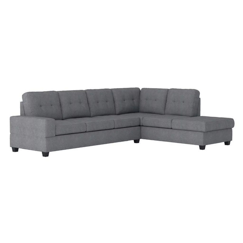 Dark Gray Microfiber Sectional Sofa U198684