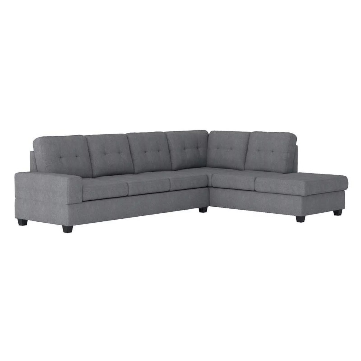 Dark Gray Microfiber Sectional Sofa U198684