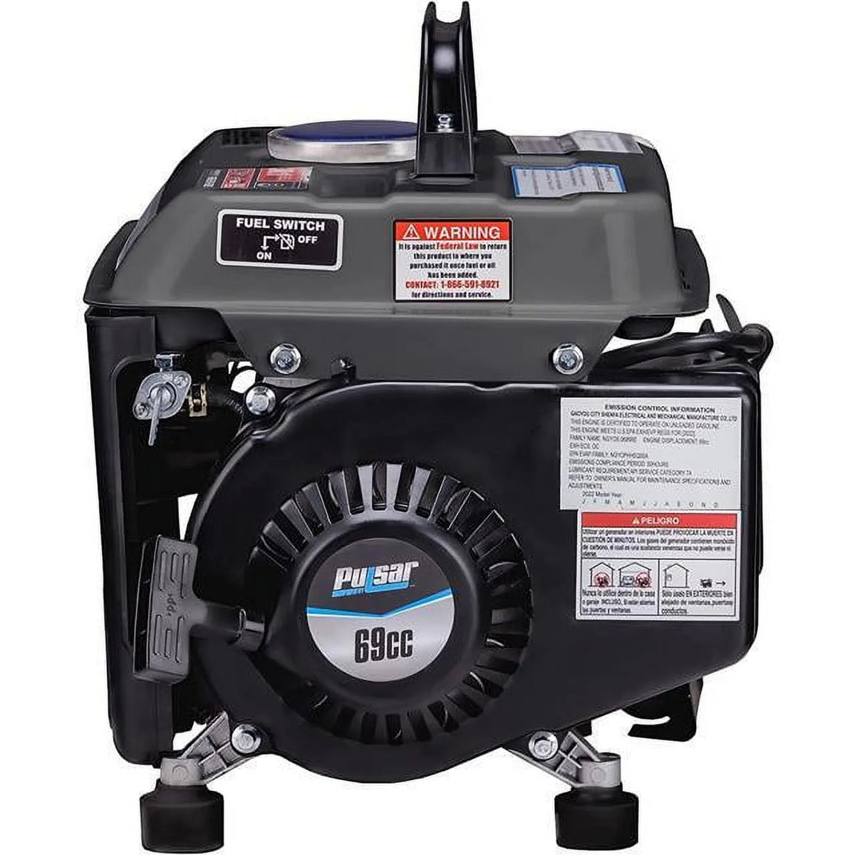 Portable Gas-Powered Generator with Carrying Handle, 1200W, Black/Gray C704531