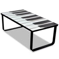 Piano Printing Glass Tabletop Coffee Table Y896