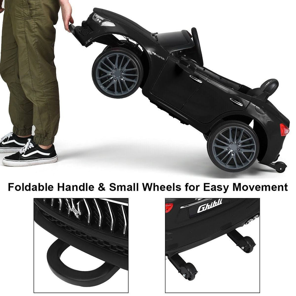 12V Kids Ride on Car with RC Remote Control Black M4164