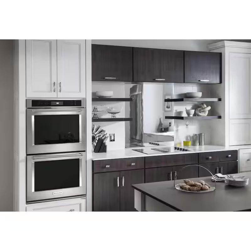 27 in. Double Electric Wall Oven Self-Cleaning with Convection in Stainless Steel B563