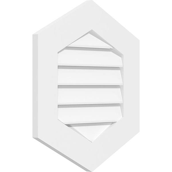 Vertical Peaked Surface Mount PVC Gable Vent P7285