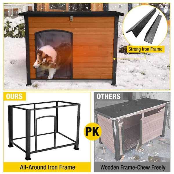 Insulated Outdoor Dog House with Liner O583575