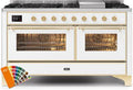 60 Dual Fuel Natural Gas Range with Brass Trim R624