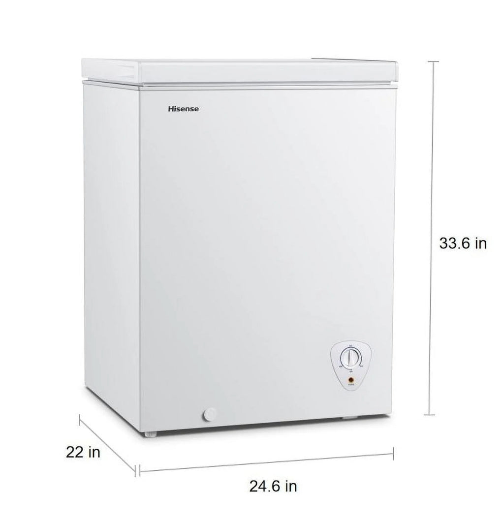 White 5 Cu ft Chest Freezer L587