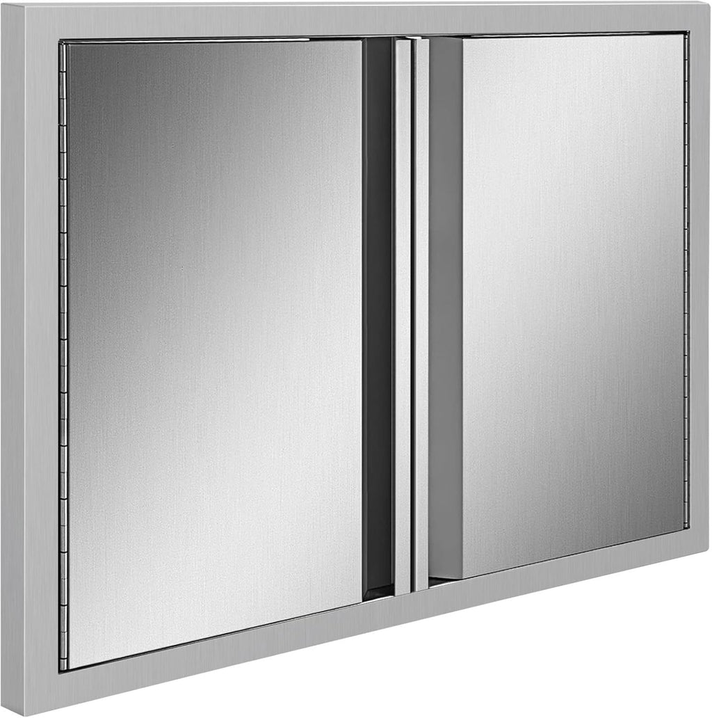 Double BBQ Access Door Stainless Steel with Recessed Handle X64909