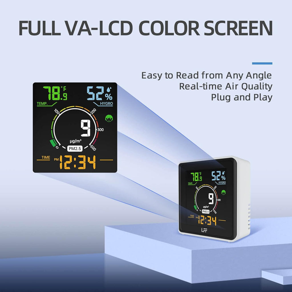 Indoor Air Quality Monitor PM2.5 Temperature Humidity Meter C30347