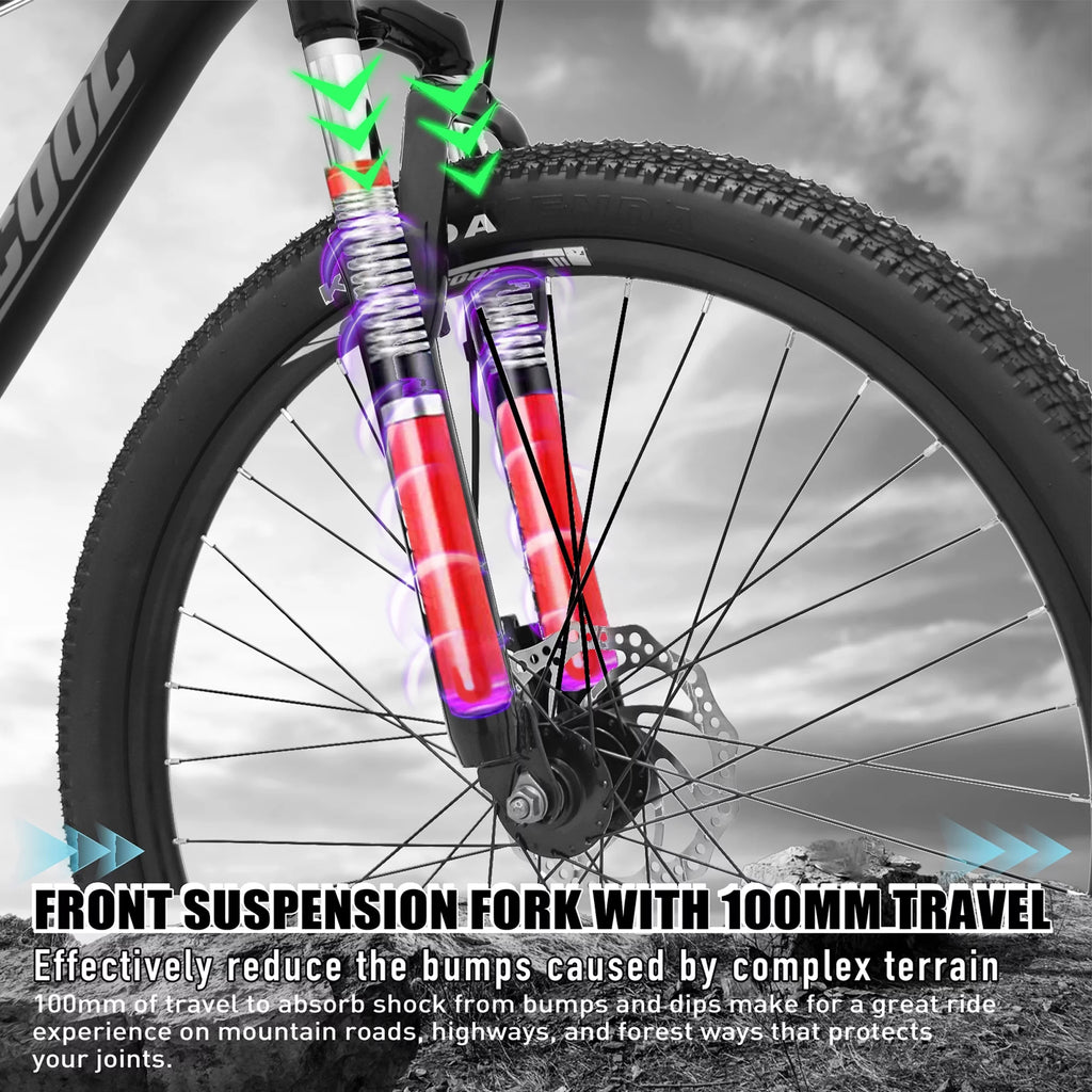 26 Inch 21 Speed Dual Disc Brakes Full Suspension Mountain Bike A9942