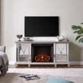 Mirrored Electric Fireplace Media Console B705