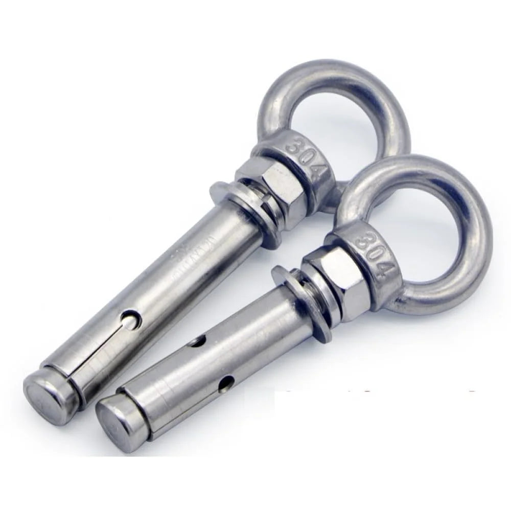 304 Stainless Steel Lifting Eye Bolt M8x80mm 2pcs V9992