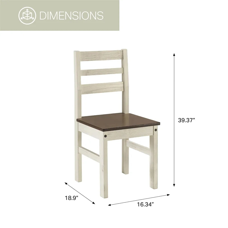Distressed White Dining Chairs Set of 2 M9916