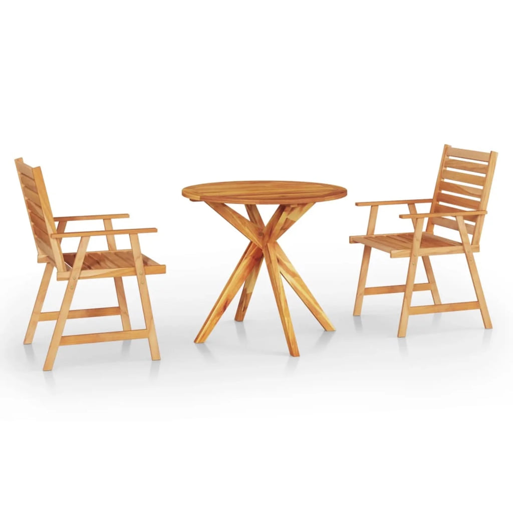 3 Piece Acacia Wood Patio Dining Set I58165