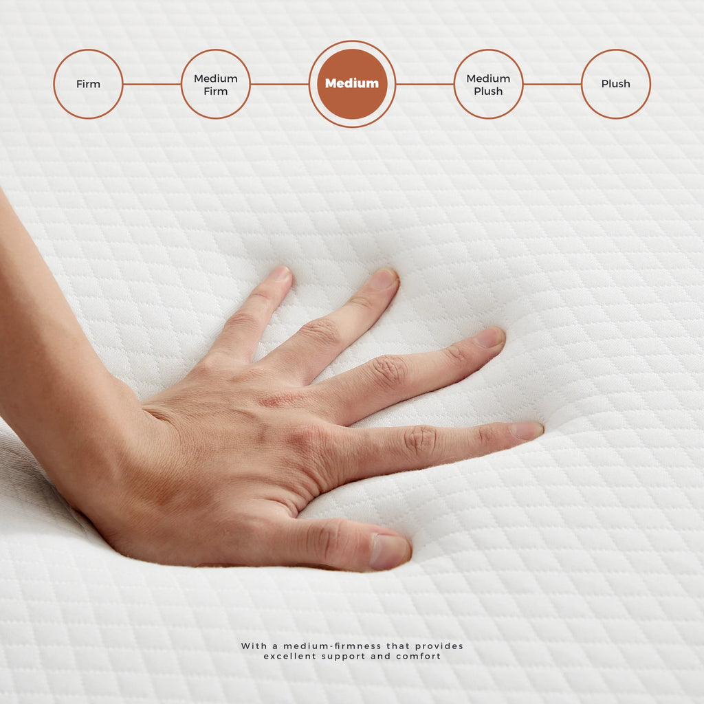 4 inch Tri-fold Memory Foam Mattress Topper, Twin Size, White J9185