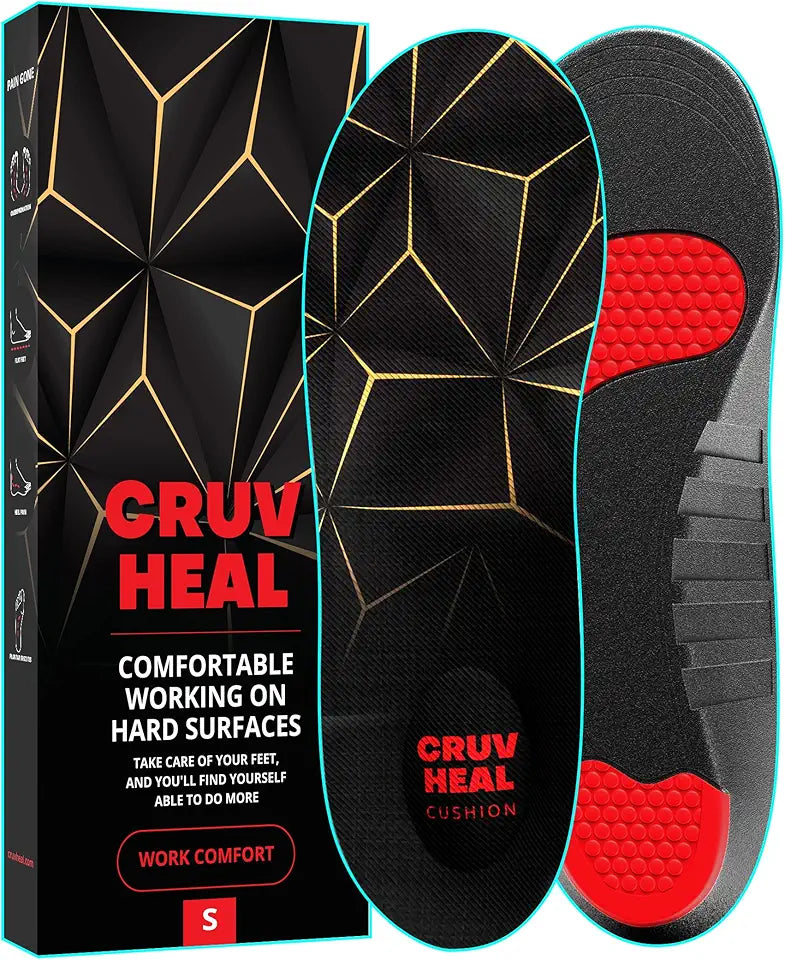 Black Low Arch Cushioning Work Boot Insoles I723