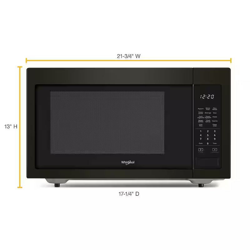 1.6 cu. ft. Black Stainless Countertop Microwave Q97118