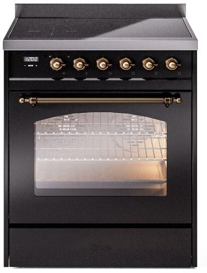30 Induction Range with Electric Oven in Black B58326