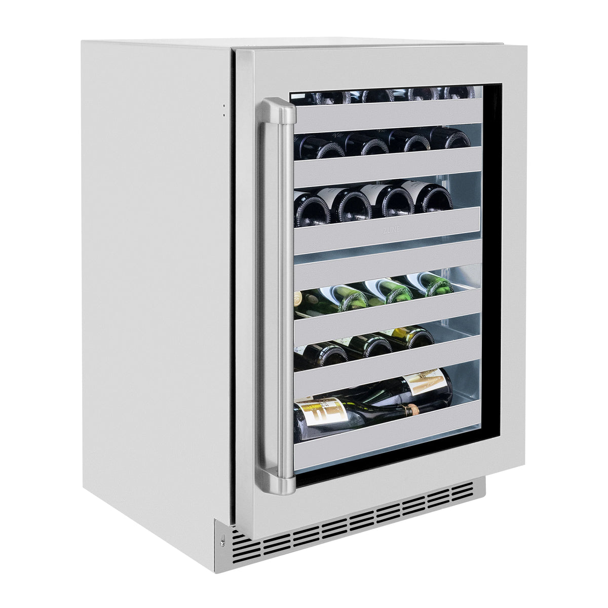 24 Bottle Dual Zone Wine Cooler with Stainless Steel Glass Door Z6603