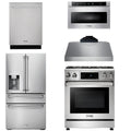 30 In. Propane Gas Range, Range Hood, Microwave Drawer, Refrigerator, Dishwasher B38003