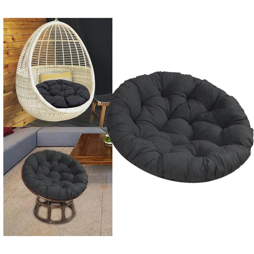 24"x24" Round Hanging Chair Cushion Black B1733