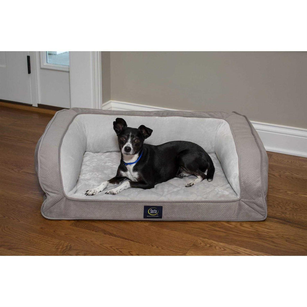 Quilted Orthopedic Bolster Dog Bed D18449