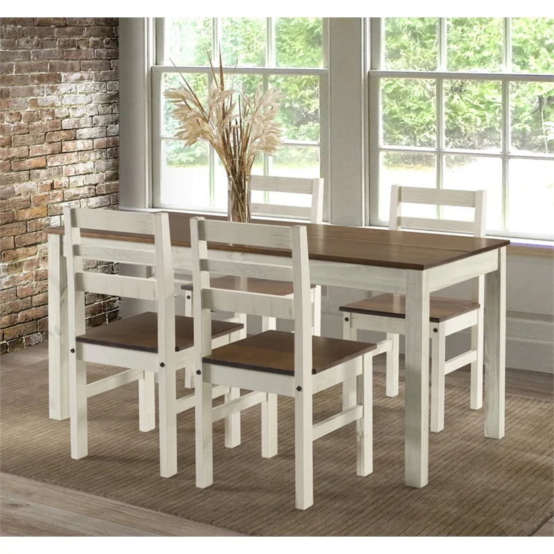 Distressed White Dining Chairs Set of 2 M9916